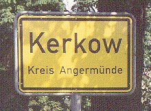 Ortsschild Kerkow